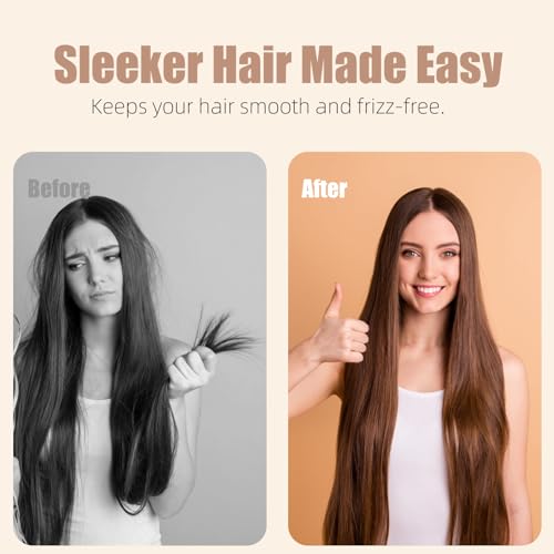 Boar Bristle Hair Brush, 100% Soft Bristle Brush for Fine Thin Hair | Beech Wood Handle, Gentle Scalp Massage, Smooths Frizz, Distributes Natural oils. Women, Kids & Toddler gift - color: Pale Oak