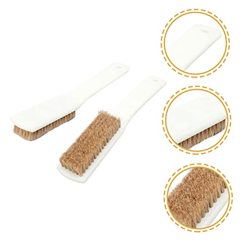 SOLUSTRE 2Pcs Climbing Brush Set Boar Hair Bristles and Sturdy Handle Rock Cleaning Tool for Bouldering and Chalk Removal