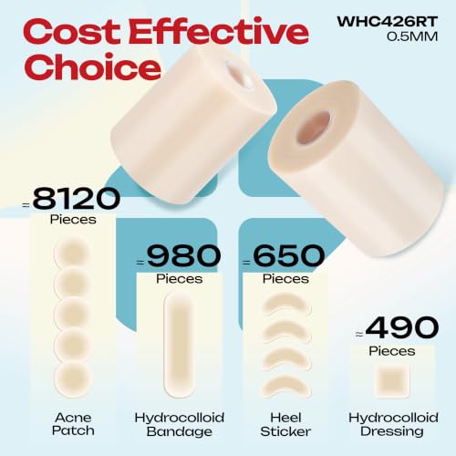 LIFARA Hydrocolloid Roll for Wound Care - Cut-to-Size, Extra Large Hydrocolloid Patch Bandages with Self-Adhesive, Waterproof, First Aid Kit Essential (4in*26ft, 19.7mils/ 0.5mm Thickness) - size: 4in*26ft, 19.7mil/ 0.5mm Thickness