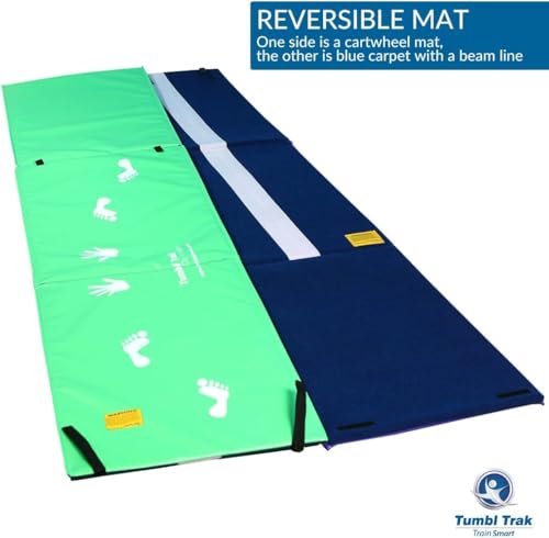 Tumbl Trak Handstand Homework Gymnastics Door Mat for Kids Home Training - color: Lime Green