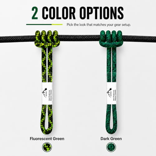 8mm (5/16") Sewn Prusik Loop 18 Inches / 24 Inches - Ideal for Arborist, Firefighting, Rigging, and Rescue Gear Dark Green | 18 inch | Pack of 3 - color: Dark Green | 18 Inch | Pack of 3