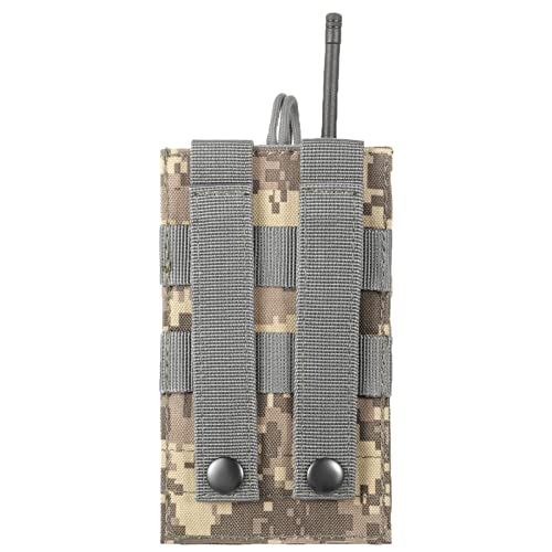 FRTKK Tactical Radio Holder Radio Holster Molle Radio Pouch Universal Radio Case Military Heavy Duty Radio Bag for Police Firefighter Two Ways Walkie Talkies Vest (ACU-large) - color: ACU-large