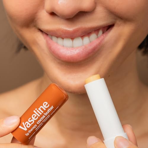 Vaseline Hand Cream 2-Pack – Hydra Replenish Crème with Hyaluronic Acid, Niacinamide & Cocoa Butter for Soft Skin + Cocoa Butter Lip Therapy Tube with Petroleum Jelly