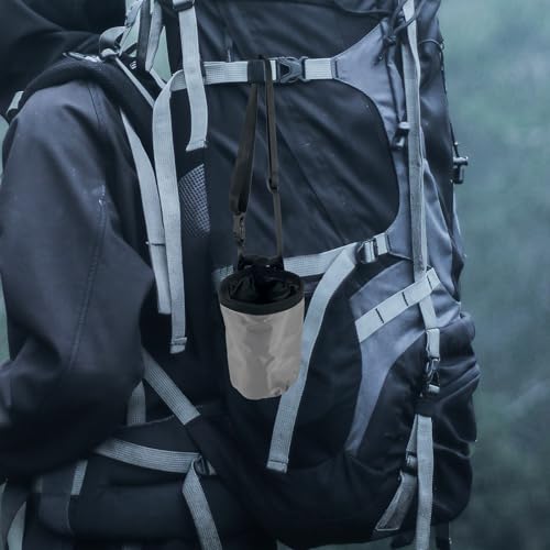 Hemobllo Portable Rock Climbing Chalk Bag with Anti-Slip Powder Storage and Scratch-Resistant Oxford Fabric, Outdoor Use Powder Bag for Camping and Climbing Enthusiasts with D-Ring