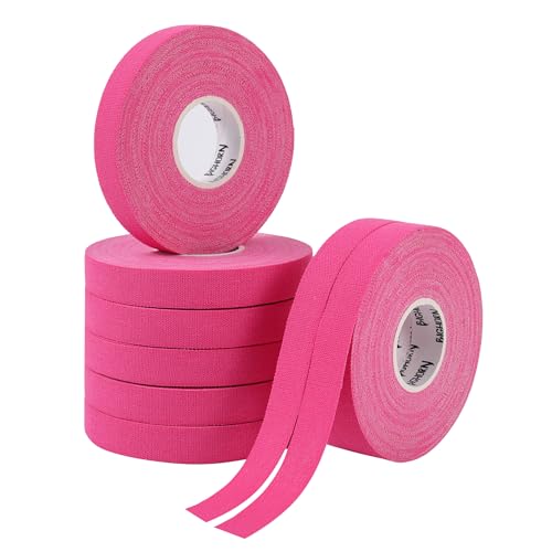 Bighorn Athletics Finger Tape, Male Climber Tin, 0.5" x 45ft, 8 Rolls, Pink | Climbing tape with retro design tape holder for tension support & bouldering. EZ tear, strong adhesive, residue-free. - color: Pink