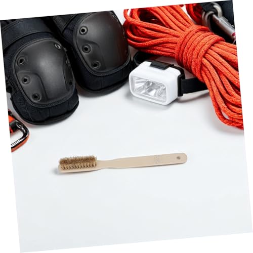 Sewroro Rock Climbing Chalk Brush with Natural Boar Bristles, Medium-Sized Bouldering Hold Cleaner for Mountaineering Gear and Climbing Wall Maintenance