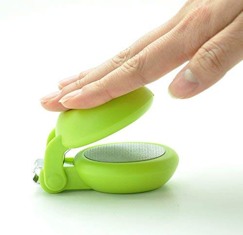 HARAC Special Needs Nail Clippers for Arthritic Hands, Senior and Kids, Adapted Nail Clipper for Fingernail and Thick Toenail, Made in Japan (Green) - color: Green