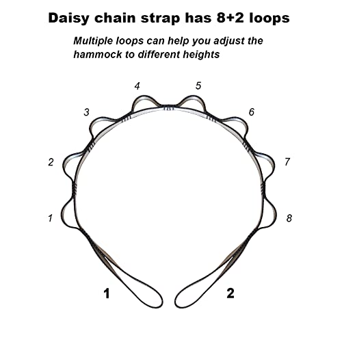 2pcs Daisy Chains, Adjustable Nylon Strap - color: Gray