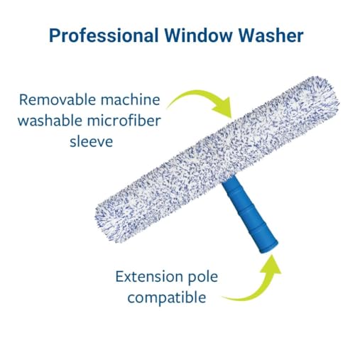 EnduroShield Professional Squeegee & Window Washer Cleaning Combo | Professional Window Cleaning Tool | Streak-Free Results | Ergonomic Design | Reusable - size: Combo: Squeegee with Window Washer