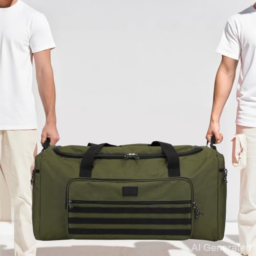 120L Extra Large Gym Duffle Bag for Men Women with Shoes Compartment Heavy Duty Tactical Sports Duffel Bag Big Football Baseball Basketball Soccer Hockey Team Equipment Bag, Green - color: Green