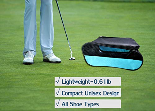 Golf Shoes Bag, Golf Shoe Bag Men, Travel Shoes Bags Zippered Sport Shoes Bag (Sky-Blue) - color: Sky-Blue