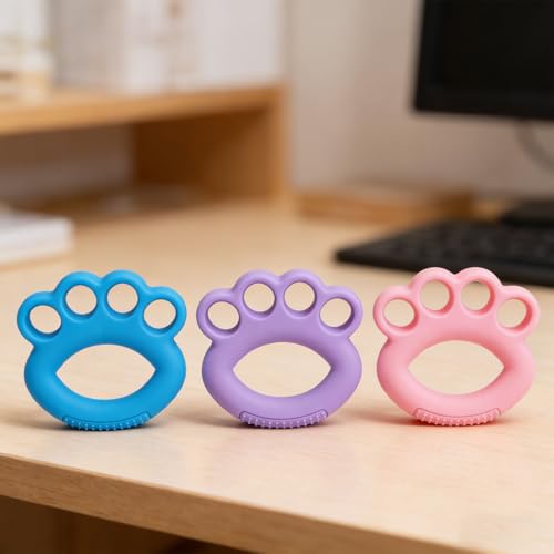 Emoshayoga Hand Grip Strengthener 3pcs Finger Exerciser Set Portable Design for Climbers Athletes TPE 10lbs 20lbs 30lbs