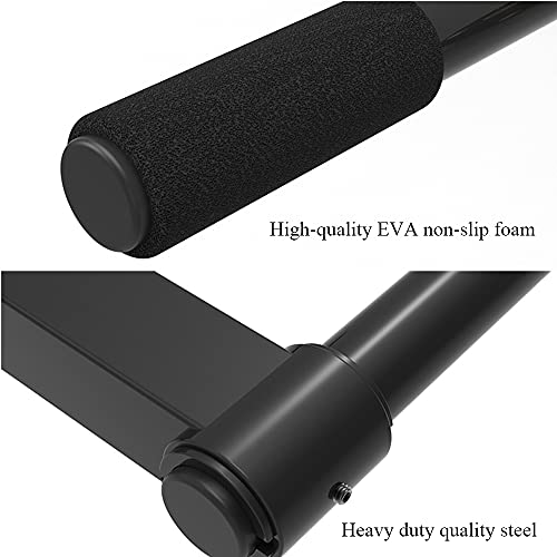 Wall-Mounted Pull-Up Bars and Dip Station,Heavy Duty Chin Up Bar,Indoor Home Gym Workout, Black