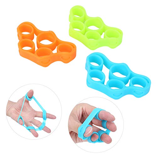 Finger Exerciser, Hand Grip Strengthener, (3PCS) Grip Strength Trainer Forearm grip workout, Finger Stretcher, Relieve Wrist & Thumb Pain, Carpal tunnel, Great for Rock Climbing and More