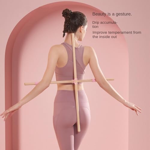 Yoga Stick - 2 Pieces Pilates Workout Bar,Stretch Mobility Pole for Runners Beginners Professionals Home Office Gym Studio Living Room - size: 80cm