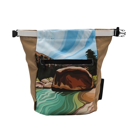 Rock Climbing Chalk Bucket | for Bouldering Gym & Outdoor Use | Durable Hook & Loop Closure, 2 Zippered Pockets, Easy-Carry Handle - style: Joe's Valley