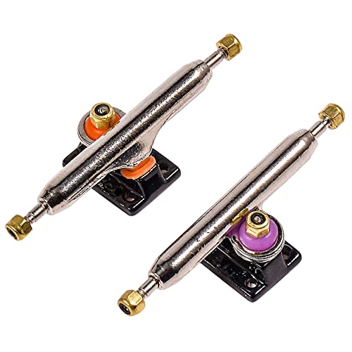 Fingerboard Trucks with Upgraded Urethane Bushings and Pivot Cup,34mm 32mm Width,Normal Kingpin (Black, 34mm) - color: Black, size: 34mm