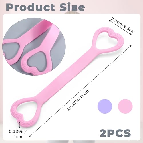 2 Pcs Figure 8 Resistance Bands with Handles Body Exercise Bands Training Elastic Ropes Portable Arm Back Shoulder Training Equipment for Home Gym Working Out Yoga Pilates Chest