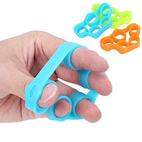 Finger Exerciser, Hand Grip Strengthener, (3PCS) Grip Strength Trainer Forearm grip workout, Finger Stretcher, Relieve Wrist & Thumb Pain, Carpal tunnel, Great for Rock Climbing and More