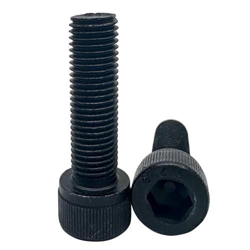 M10-1.25 x 35mm Socket Head Cap Screws Bolts,12.9 Grade Carbon Steel Hex Socket Cap Cup Fine Thread Screws Bolts,Black Oxide Finish(4Pcs) - size: M10-1.25 x 35mm