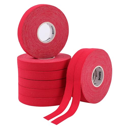 Bighorn Athletics Finger Tape, Male Climber Tin, 0.5" x 45ft, 8 Rolls, Red | Climbing tape with retro design tape holder for tension support & bouldering. EZ tear, strong adhesive, residue-free. - color: Red