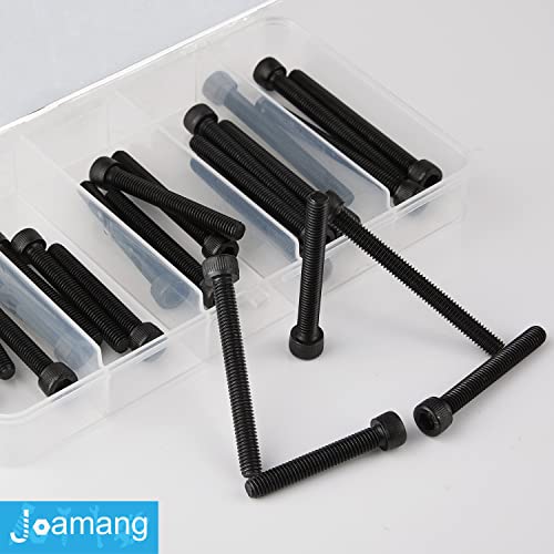 M6 x 40mm 45mm 50mm 55mm 60mm Hex Socket Head Cap Screws Bolts, 12.9 Grade Alloy Steel, Black Oxide Finish, Metric Allen Drive, Fully Threaded, Assortment Kit 25Pcs - size: Socket M6x40-60 mm
