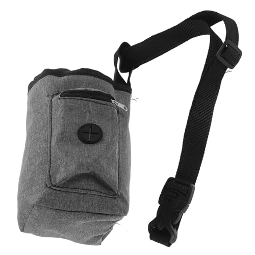 BESPORTBLE Anti-Slip Oxford Cloth Chalk Bag for Rock Climbing and Bouldering with Zippered Pocket Lightweight Gray Waist Pouch for Hiking Gymnastics Weightlifting and Outdoor Training