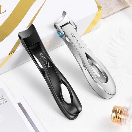 2026 Toenail Clippers for Seniors Thick Toenails | Angled Heavy Duty Large Toe Nail Clippers for Men and Very Sharp Slanted Curved Blade Toenail Clippers 4PCS Set - color: 4pcs Black & Sliver