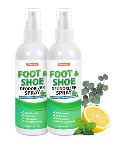 Shoe Deodorizer Spray, 5 fl. oz (2 Pack) Foot & Shoe Odor Eliminator | Powerful, Fast-Acting, Long-Lasting Foot Spray for Smelly Feet, Shoe Freshener Spray for Shoes, Gym Bags, Helmets - size: 10 Fl Oz (Pack of 1)