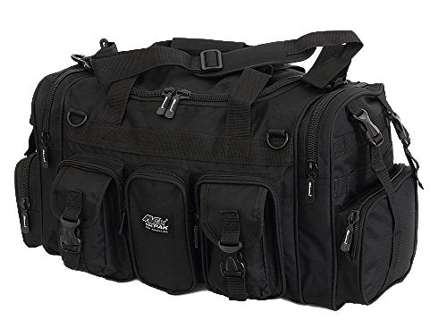 NPUSA Mens Large 22" Inch Black Duffel Duffle Military Molle Tactical Gear Shoulder Strap Travel Bag - color: Black