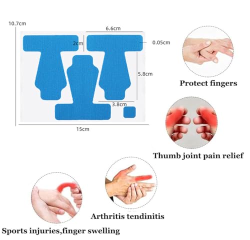 Precut Kinesiology Tape for Thumb, 30 PCS Self Adhesive Thumb Protecting Tape Big Toe Straps, Elastic Athletic Tapes, Breathable Latex-Free Tapes Finger Toe Patches for Joints Muscle Support (Skin) - color: Skin