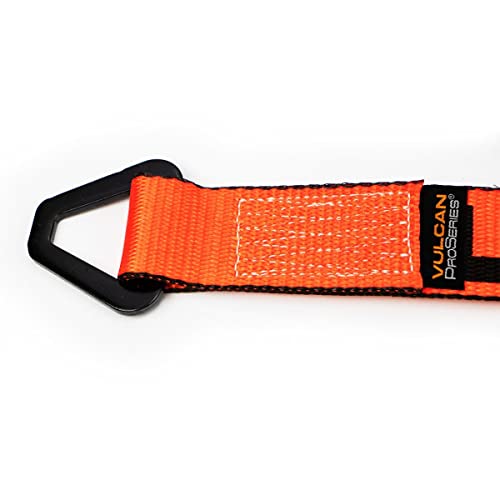 VULCAN Car Tie Down Axle Strap with Wear Pad - 2 Inch x 36 Inch - 4 Pack - PROSeries - 3,300 Pound Safe Working Load - size: 2" x 36" ProSeries Orange (4 Pack)