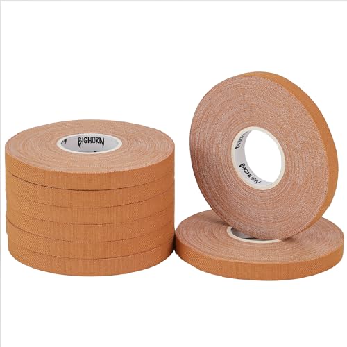 Bighorn Athletics Pro-Series Finger Tape + Tin, 0.3" x 45ft, 8 Rolls, Nude | Pro Series competition tape – 50% stronger than cotton. Residue-free, sweat-proof adhesive for Jiu Jitsu & hard training. - color: Nude