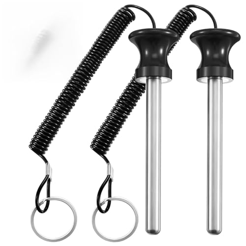 Lasnten Weight Stack Pin Magnetic Universal Gym Weight Pin 0.4 inch Drop Set with Pull Rope for Plate Apertures Above 10.5 mm Heavy Duty - color: Black