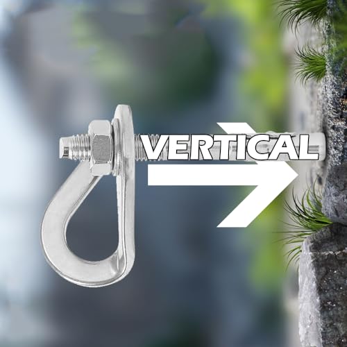 Climbing Holds Anchor Set - 6 PCS - Stainless Steel Bolt Hanger and Bolt Heavy Duty Climbing Holds Weight 2500KG for Indoor Outdoor Climb Train - size: 8MM