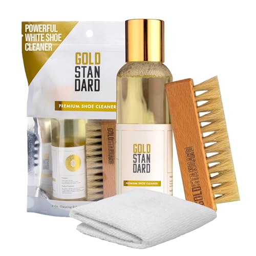 Gold Standard Shoe Cleaning Kit for White Sneakers & Tennis Shoes | Sneaker Cleaning Kit, Removes Dirt & Stains from Leather, Canvas & Mesh - style: Shoe Cleaner Kit