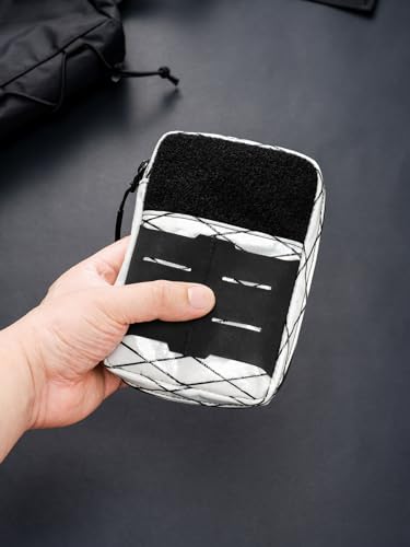 TACTICAL GEEK Block E2.0 EDC Compact Waist Pocket Pouch, Multi-Purpose Molle EDC Pouch Gadget Organizer, Multi-Purpose Molle Tool Pouch for Multitools, Nylon Daily Utility Tool Organizer Bag White - color: E2.0-White
