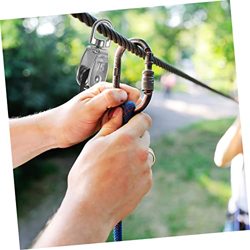 Cabilock 1Set Pulley Hook System Traction Pulley Wheel with Rope for Strength Training Accessories Easy Installation for Home Fitness and Outdoor Applications
