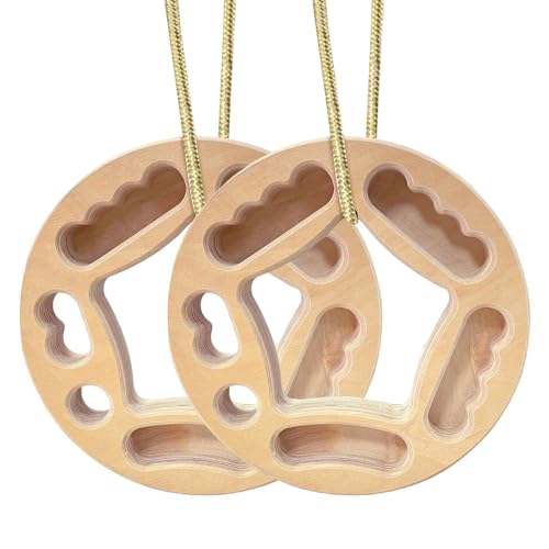 Hangboard Rock Climbing Wood Anti-Slip Grip Blocks | Wooden Hangboard for Climbing Training for Arm Workout Pull-up Training Indoor Outdoor Tree City