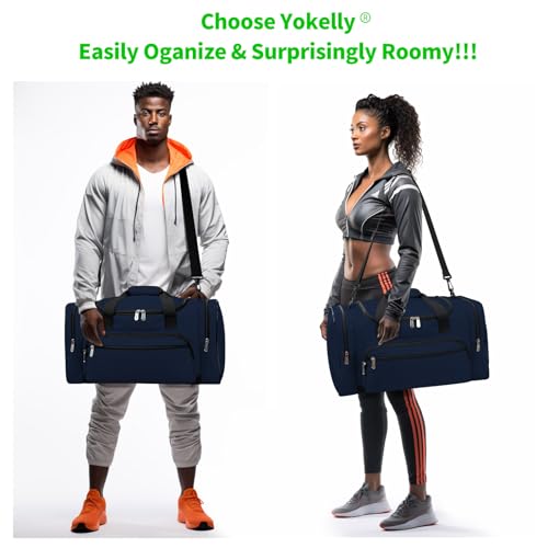 Sports Duffel Bag 26 Inch Travel Gym Duffle - Navy Blue - color: Navy Blue, size: 26 inch - 1.0