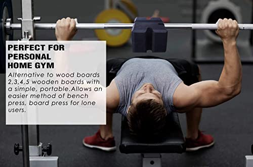 LARA STAR Bench Press Block Press Blocks Boards, Adjustable 2-5 Bench Board, Home Gym Workout Fitness Accessories for Increase Your Bench Press - color: Large