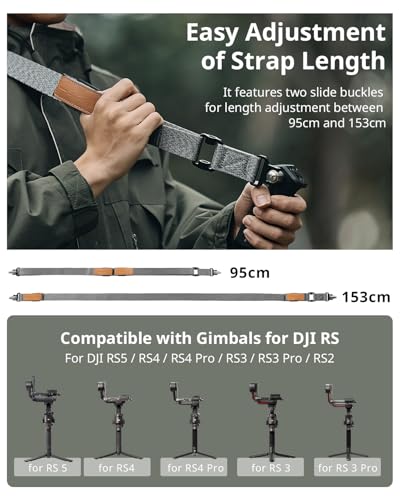 SmallRig Quick Release Plate for Arca Swiss, with 1/4"-20 & 3/8"-16 Screw | for DJI RS 5, RS4 Pro, RS4, RS3 Pro, RS3, RS2 - style: Gimbal Handle Strap(Grey)