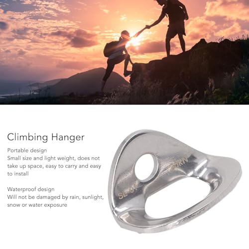 12 Pack 25kN 316 Stainless Steel Bolt Hanger, Professional Grade Rock Climbing Anchors for Rappelling, Cave Exploration Aerial Work, with Large Bearing Capacity for Outdoor Adventures