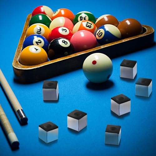 Junkin Pool Chalk Cubes for Billiard Cue Sticks, 48/72/108Pack Options, Table Accessories for Clubs, Bars & Home - color: Black