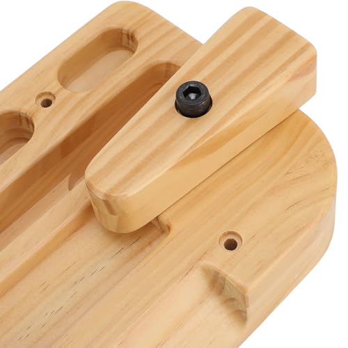 Wooden Training Hang Board Fingerboard Climbing Grip Trainer Compact Solid Wood with Various Finger Holes for Home Gym Outdoor Climbing