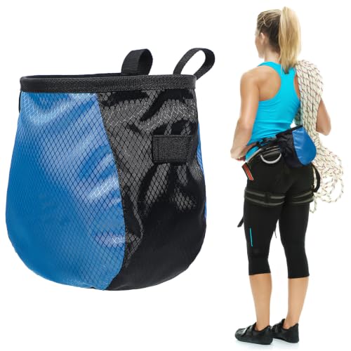 Homoyoyo Rock Climbing Chalk Bags Wear-Resistant Polyester Material Large Capacity 2 Pcs with Drawstring Closure Multi-Functional Outdoor Sports Chalk Bags for Gymnastics and Travel