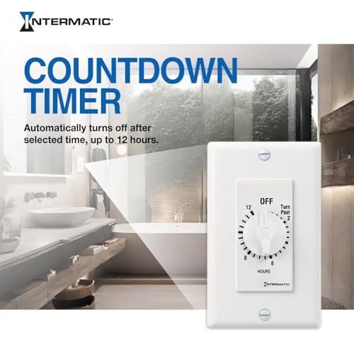 Intermatic SW12HWK 12-Hour Spring Wound Timer, White - Energy Efficient Control for Lighting and Appliances - No Electricity Needed, Easy Installation for Homes and Offices - size: 720 Minutes