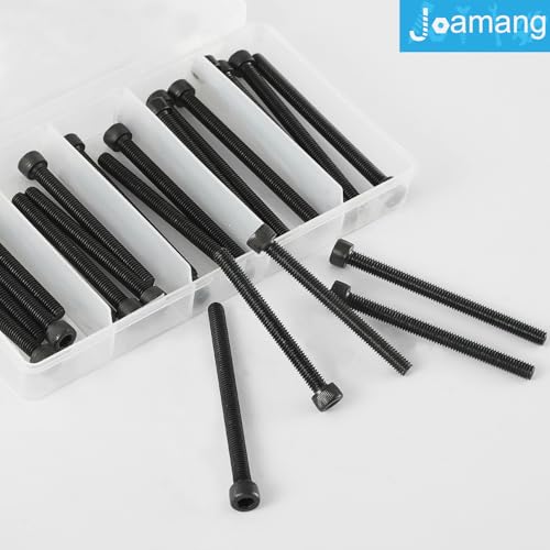 M6 x 60mm 65mm 70mm 75mm 80mm Hex Socket Head Cap Screws Bolts, 12.9 Grade Alloy Steel, Black Oxide Finish, Metric Allen Drive, Fully Threaded, Assortment Kit 25Pcs - size: Socket M6x60-80mm