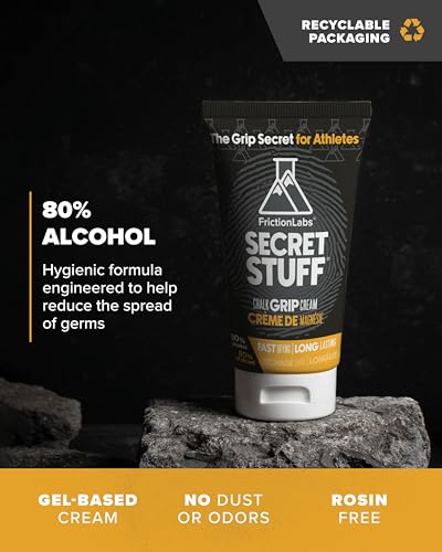 Friction Labs Secret Stuff Quick Grip Liquid Chalk | Made in USA, Skin Friendly, Rock Climbing, Weightlifting, Gym, Tennis, Trusted by 100+ Pro Athletes, 75 mL - style: Hygienic Formula