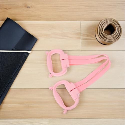 DOITOOL Figure 8 Resistance Bands Pink Elastic Back Training Rope Adjustable Strength Exercise Band for Shoulder and Arm Workout Home Fitness Equipment